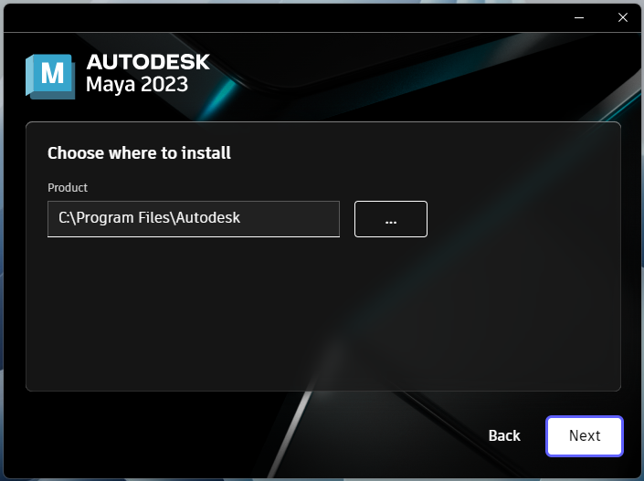 Maya_2023_5.png Выбор папки установки Maya 2023 в установщике